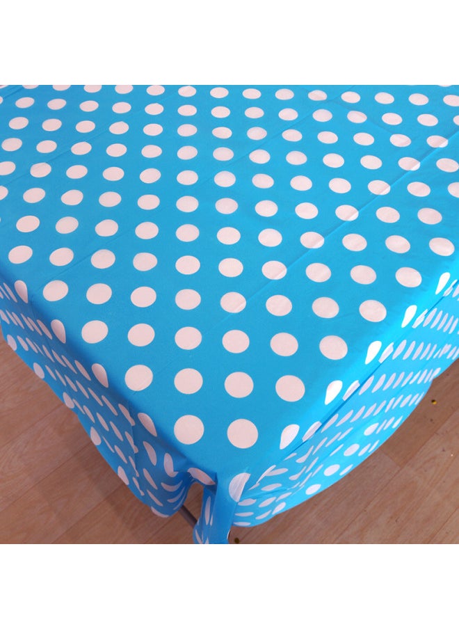 Generic Disposable Party Tablecloth PE Plastic Cloth Birthday Dessert Table Printing Dot Rectangular Tablecloth 137*274cm-Color:Black And White Dot-Specifications:137*274  - Image 5