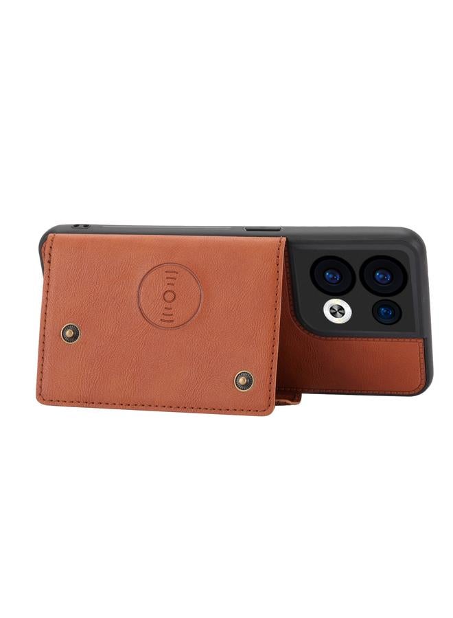 اس-توب جراب هاتف مغناطيسي بفتحات بطاقات مزدوجة لهاتف OPPO Reno8 Pro - Image 3