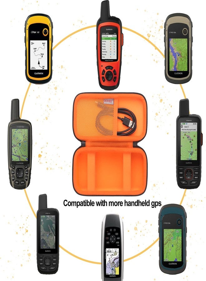 BOVKE Carrying GPS Case for Garmin GPSMAP 66i, Garmin inReach Explorer+, GPS Navigation Holder for Garmin GPSMAP 78sc 66s Handheld Satellite Communicator, Mesh Pocket fit Charging Cables, Black - Image 2