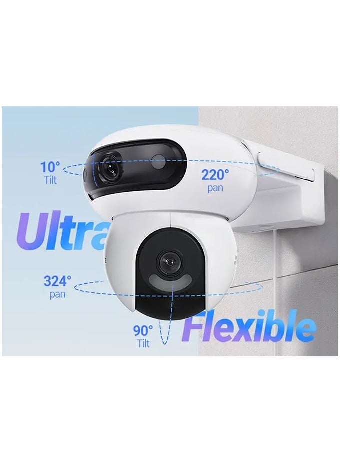 EZVIZ H90 Dual 4MP Ultra HD Smart Home Security Camera with Pan & Tilt, AI-Powered Detection, Color Night Vision, Two-Way Audio, and Weatherproof Design | CS-H90-R100-8H44WKFL - Image 3