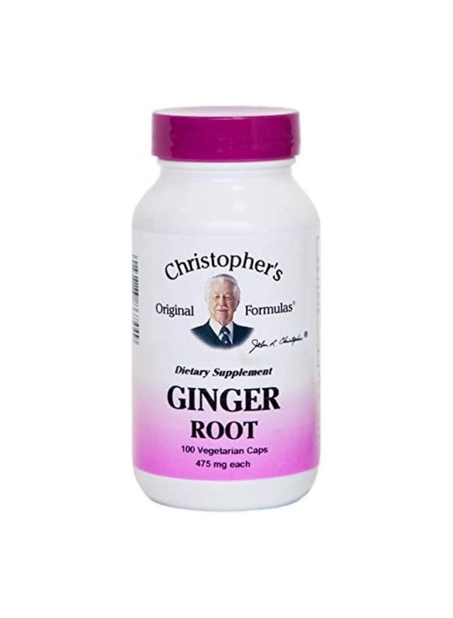 Christopher's Original Formulas Ginger Capsules, Natural Ginger Root Digestive Support, 100 Veg Caps - Image 1