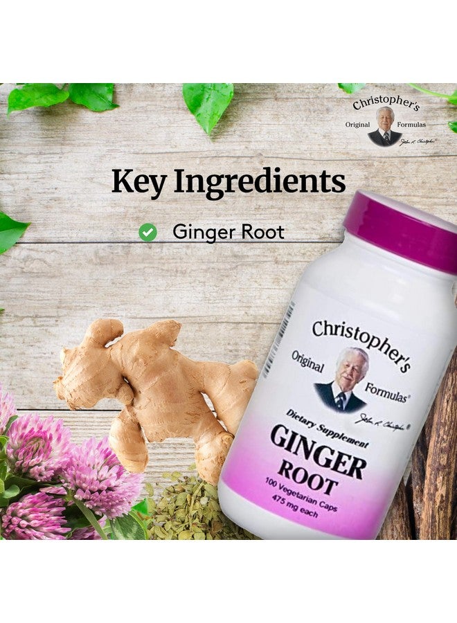 Christopher's Original Formulas Ginger Capsules, Natural Ginger Root Digestive Support, 100 Veg Caps - Image 3