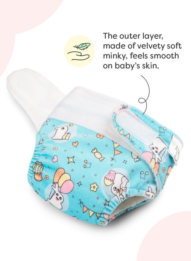 SuperBottoms Newborn UNO Premium Cloth Diaper with Insert (0 to 3m) | Washable & Reusable Diaper with Organic Cotton Pad | Superior Absorption | Waterproof | SuperDryFeel™ Layer | Super Soft & Gentle - Image 4