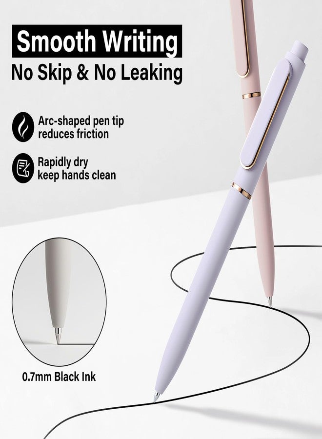 EUSOAR Gel Pens Black, 10 Pack Medium Point Pen 0.7mm Cute Pens for Women with Assorted Barrel Colors, Quick-drying Ink Gel Pen Set Leak-proof for Work Journaling School Note Taking Sketching - Image 4