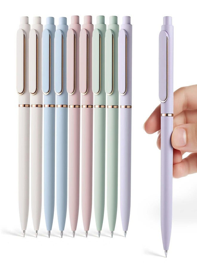 EUSOAR Gel Pens Black, 10 Pack Medium Point Pen 0.7mm Cute Pens for Women with Assorted Barrel Colors, Quick-drying Ink Gel Pen Set Leak-proof for Work Journaling School Note Taking Sketching - Image 1
