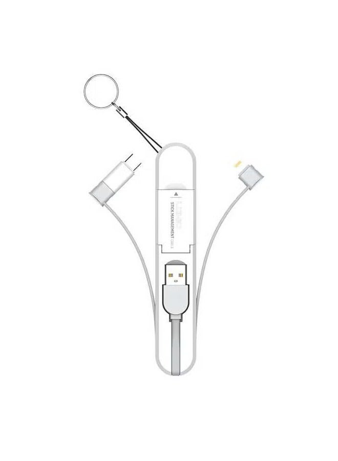 ELTRAZONE LC130 3-in-1 USB Cable with Type-C Connector – 3.8A Fast Charging & Data Sync, Universal Mobile Phone Charger Cable, Supports Micro-USB, Lightning, & Type-C Devices – Durable, High-Speed Charging & Data Transfer  - Image 2