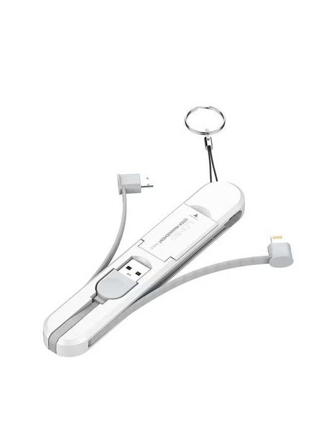 ELTRAZONE LC130 3-in-1 USB Cable with Type-C Connector – 3.8A Fast Charging & Data Sync, Universal Mobile Phone Charger Cable, Supports Micro-USB, Lightning, & Type-C Devices – Durable, High-Speed Charging & Data Transfer  - Image 3
