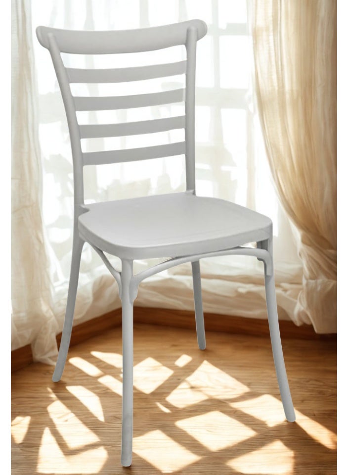 SMART HOME Modern Fiber Single Chair with Sturdy Legs - 45x45x80 cm | Durable Seat for Offices, Dining Rooms, Coffee Shops, Gardens, and Outdoor Lounges - Image 3