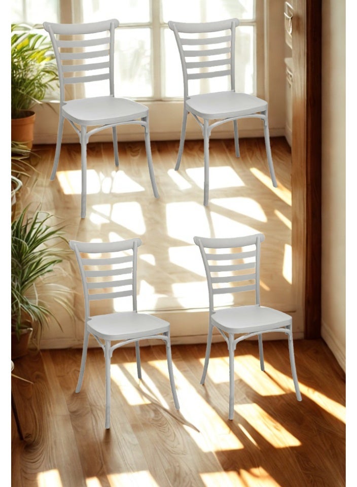 SMART HOME Modern Fiber Single Chair with Sturdy Legs - 45x45x80 cm | Durable Seat for Offices, Dining Rooms, Coffee Shops, Gardens, and Outdoor Lounges - Image 5