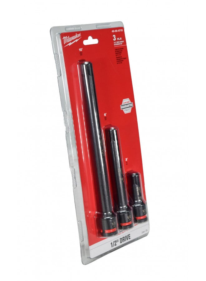 Milwaukee 49-66-6715 3 Piece Shockwave Impact Duty 1/2" Drive Extension Set - Image 2