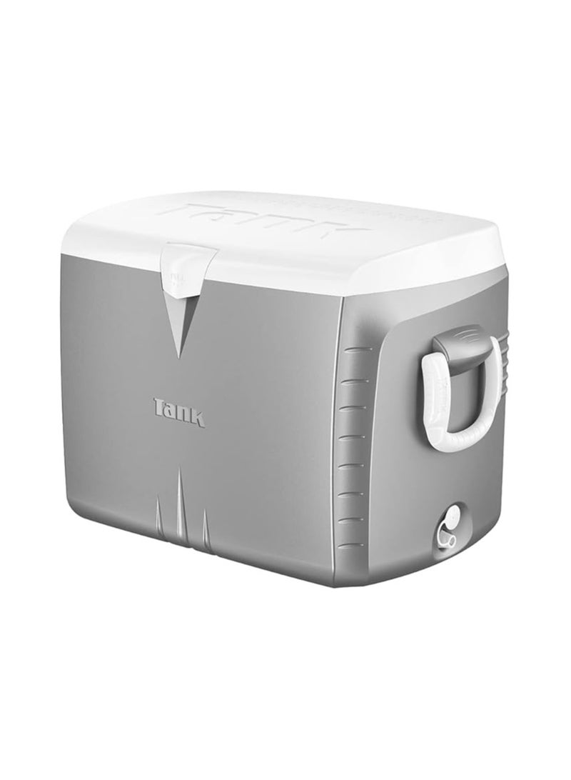 TANK 45L Tank Ice Box Cooler – Large Insulated Ice Chest for Camping, Fishing, Beach & Travel, Heavy-Duty & Leak-Proof, Keeps Ice for Hours, Silver – 1 Year Warranty - Image 5