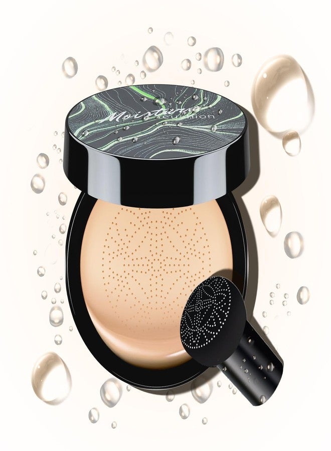 OETUIOW Mushroom Head Air Cushion CC Cream - BB Cream Foundation for Concealer Full Coverage Skin Moisturizing, Brighten Long - Lasting Even Color Correcting for All Skin Types (Natural) - Image 1