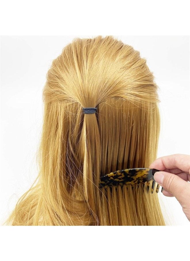 TIENAILING - Large Wide Tooth Tortoise Shell Comb Hair Detangling Comb, 2 Pack French Hair Comb Wide Teeth Pocket Comb for Thick Curly Wavy Hair - Image 1