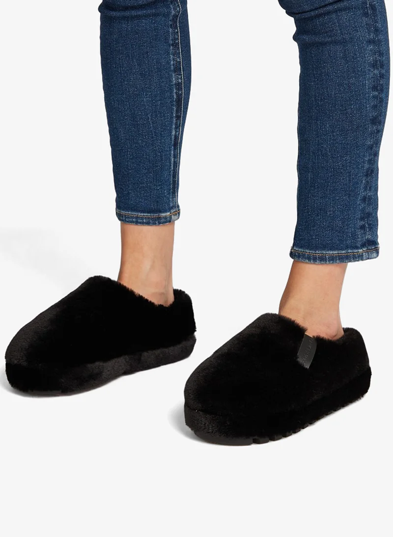 Calvin Klein Jeans Faux Fur Slippers