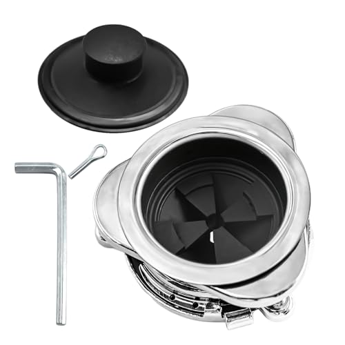 Anglepingping Garbage Disposal Flange Kit and Stopper for InSinkErator,3 Bolt Mount Stainless Steel Kitchen Sink Flange Parts with Stopper Compatible with InSinkErator Models Garbage Disposal(114mm) - Image 1