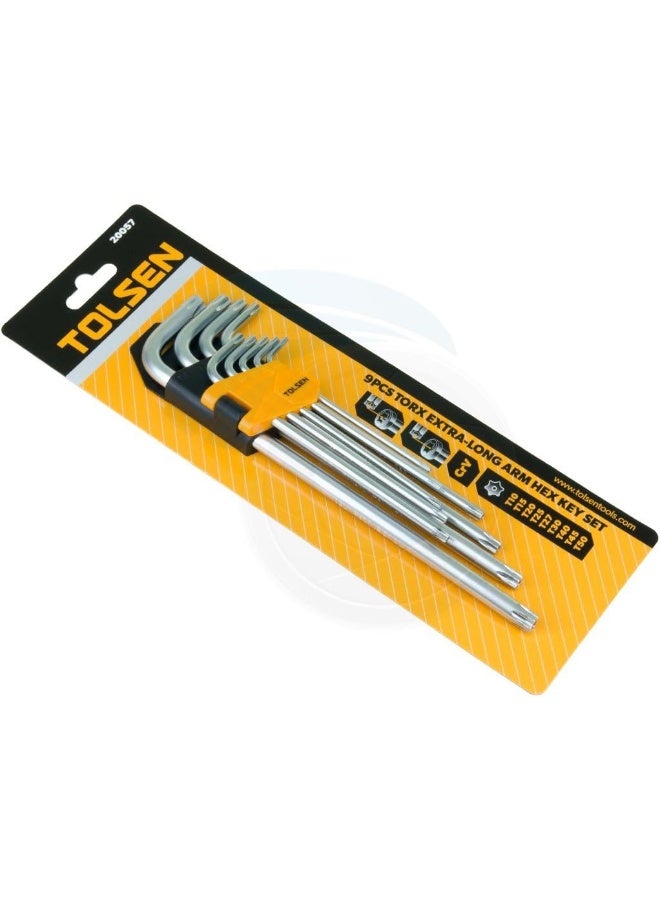 Tolsen - 9Pcs Torx Extra-Long Arm Hex Key Set,20057 - Image 5