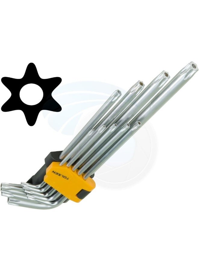 Tolsen - 9Pcs Torx Extra-Long Arm Hex Key Set,20057 - Image 3