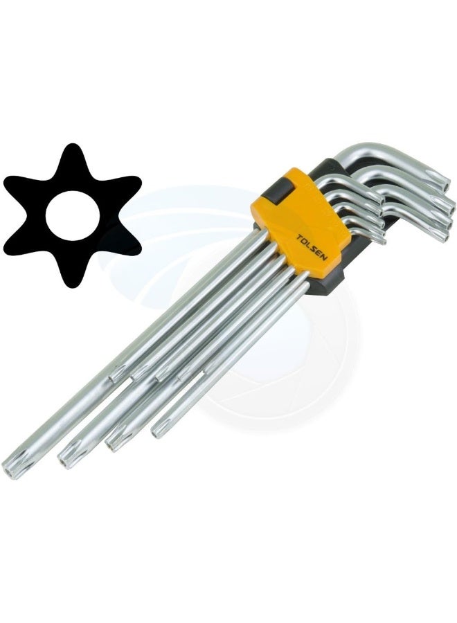 Tolsen - 9Pcs Torx Extra-Long Arm Hex Key Set,20057 - Image 2