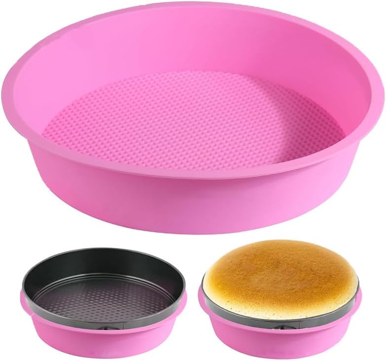 KOOTIPS Springform Cheesecake Pan Protector for 9'',9.5'' Springform, Round Cheesecake Water Bath, Chrismtas Silicone Baking Pan Accessories, Preventing Water from Entering10 inch - Image 3