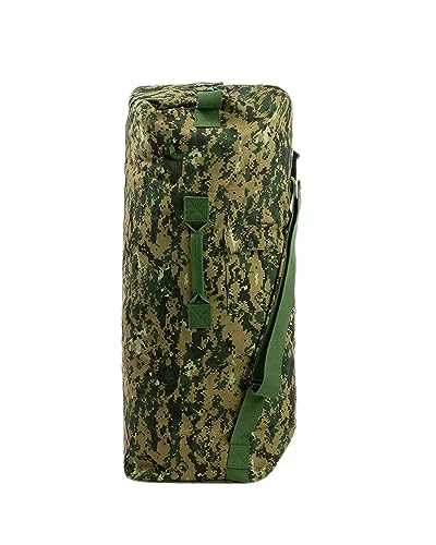 Farm Blue 2 Strap Top Load Non-Zipper Extra Large XL Military Duffel Bags - Heavy Duty Army Grade Cotton Canvas Duffle bags For Men, Women & Students - Tactical Gear Sack 22" x 38" Digital Camo - Image 1