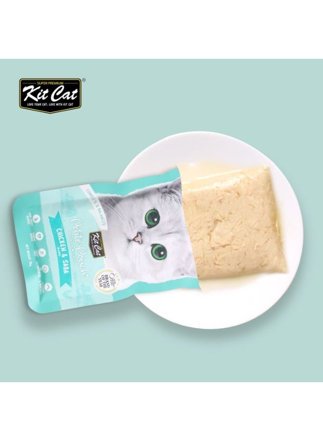 Kit Cat Kit Cat Petite Pouch 70g – Chicken & Saba (1 Box -24pcs)  - Image 4