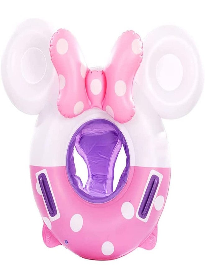 Umbresen Baby Swimming Float, Inflatable Swim Ring Cute Floaties with Seat and Handle Pool Float Toys Fun Water Raft Lounge Party Supplies for Toddler Kids Age 8-48 Months Under 44lb (Bowknot Mouse) - Image 1