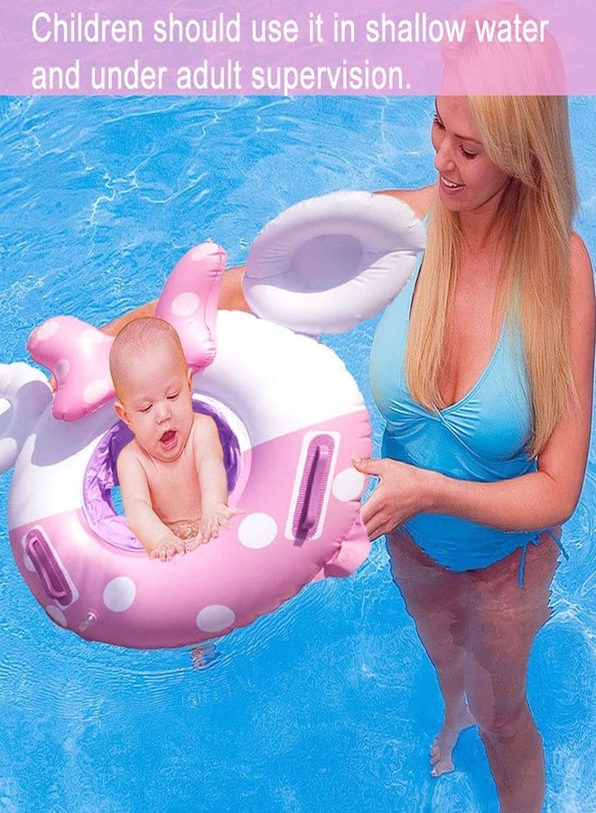 Umbresen Baby Swimming Float, Inflatable Swim Ring Cute Floaties with Seat and Handle Pool Float Toys Fun Water Raft Lounge Party Supplies for Toddler Kids Age 8-48 Months Under 44lb (Bowknot Mouse) - Image 3