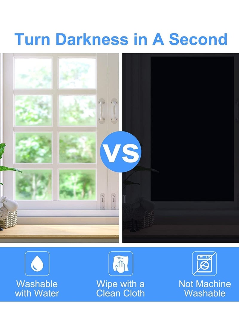 SOLARAE Blackout Blind, Portable Blackout Blinds Stick On Window No Drill, Blackout Material Blinds Blackout Curtains for Bedroom Nursery Loft Travel RV Car 300x145cm - Image 5