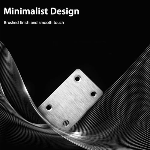 Anterrific 12 Pcs Mending Plate, 2.37 x 1.5 inch Stainless Steel Flat Plates with Holes, Straight Metal Mounting Braces Brackets Kit for Furniture, Wood Joint Connector (Silver, 2.36 inch) - Image 5