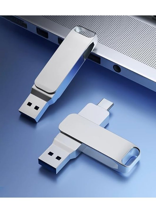 M.A&F's 128GB USB-C Flash Drive, USB 3.1 OTG Dual-Port Memory Stick, Fast Data Transfer up to 100 MBPS, Sleek Metal Design, Portable Keychain, Compatible with Android, iOS Devices - Image 2