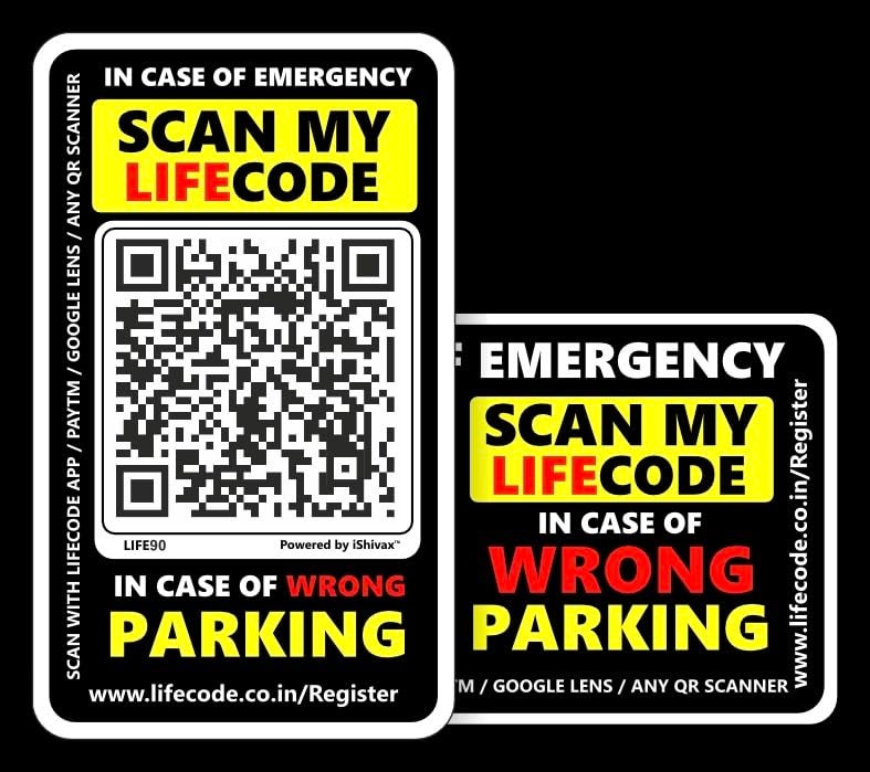 Lifecode (Pack of 2 Tags) Smart Security for Motorbike and Vehicles for Emergency or Wrong Parking Alert | Powered by QR Code Technology (Motorbike) - Image 4