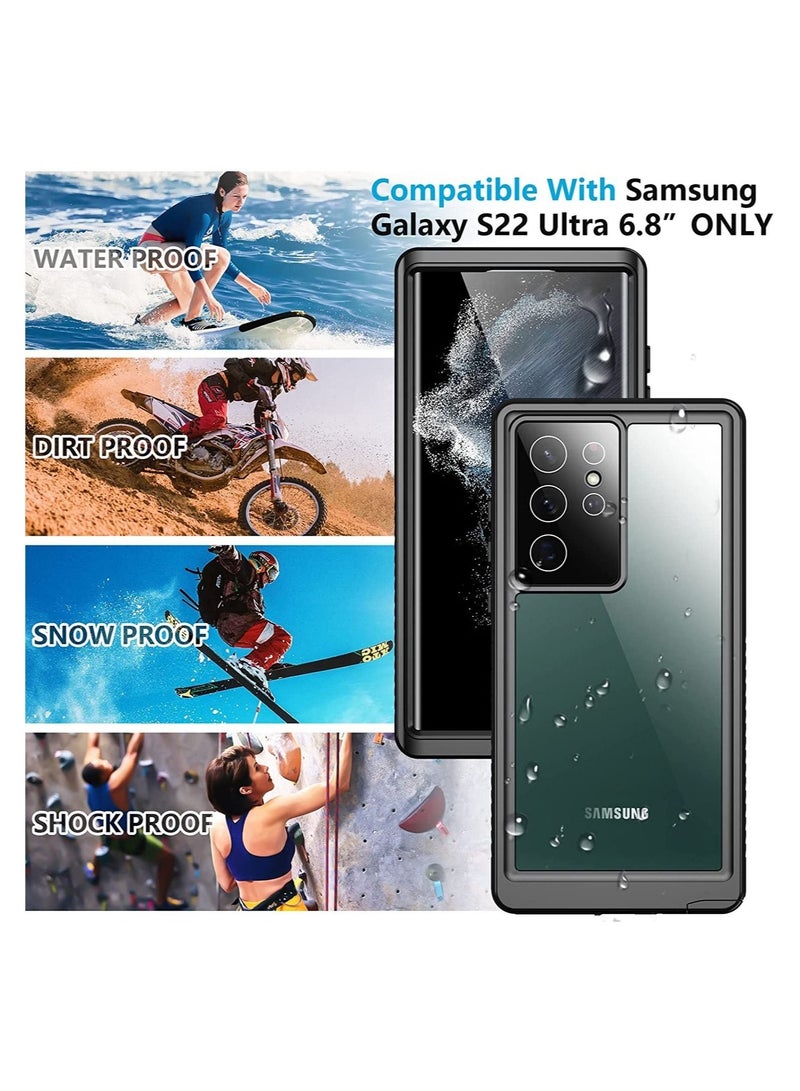 Samsung Galaxy S22 Ultra Case, Built in Screen Protector 360° Full Body Heavy Duty Shockproof IP68 Waterproof Phone Cover for Samsung S22 Ultra 5G 6.8 inch
