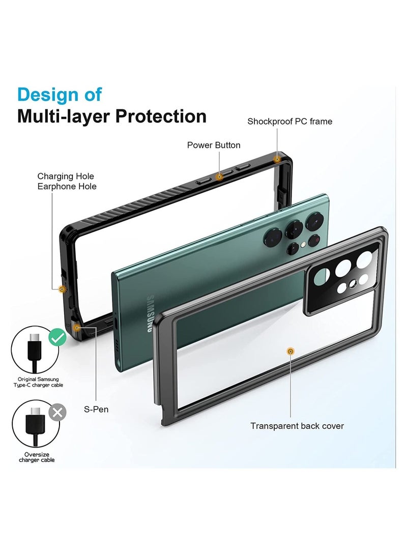 Samsung Galaxy S22 Ultra Case, Built in Screen Protector 360° Full Body Heavy Duty Shockproof IP68 Waterproof Phone Cover for Samsung S22 Ultra 5G 6.8 inch