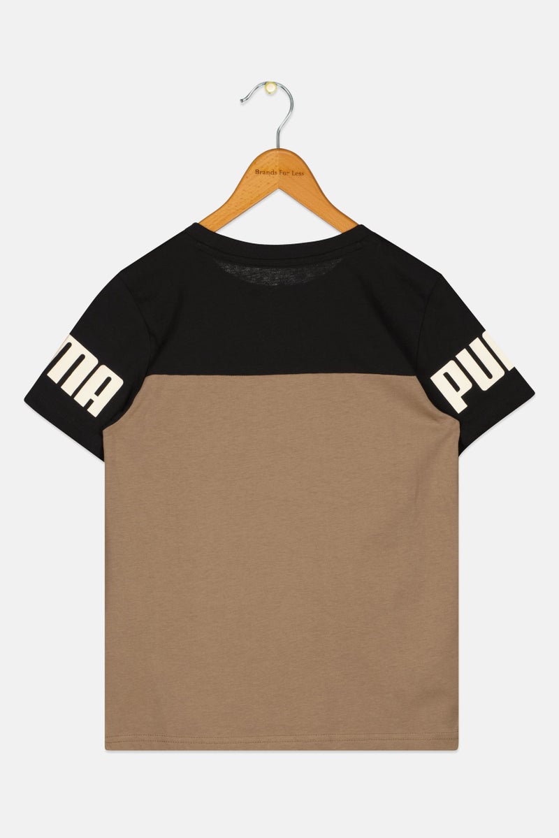 PUMA Kids Boy Sportswear Fit Short Sleeve Outdoor T-Shirt, Brown - Image 2