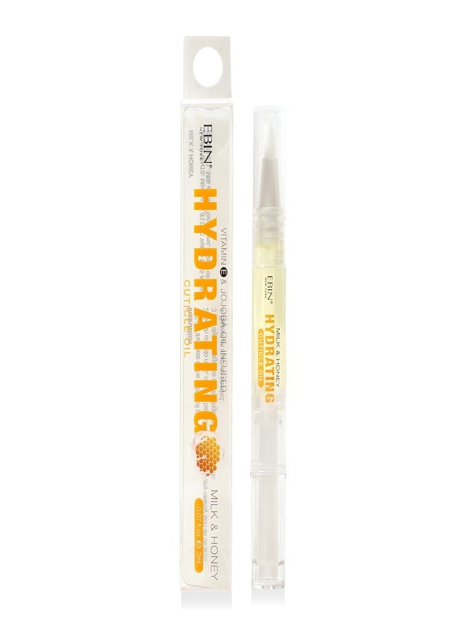 EBIN NEW YORK Cuticle Oil Pen - Hydrating Milk & Honey Infused, Jojoba Oil and Vitamin E Blend to Soften Cuticles and Strengthen Nails, Travel Size - Image 1