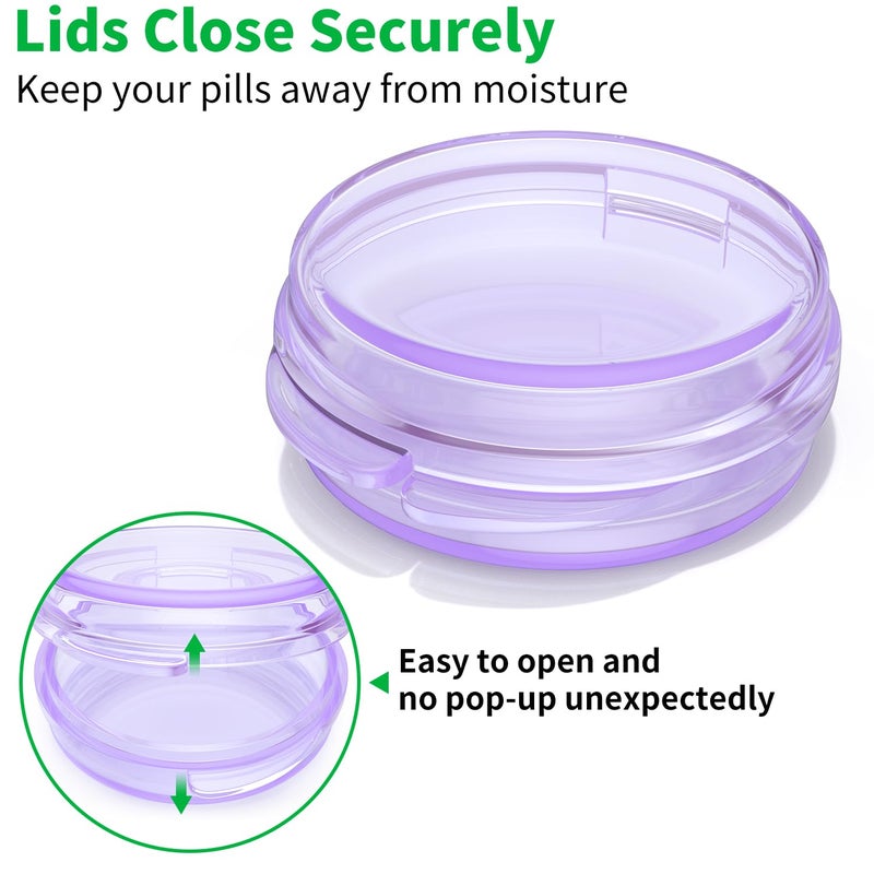 Urekt Small Pill Box, (4 Pack) Travel Pill Case Portable Daily Pill Organizer Mini Medicine Storage Container for Pocket Purse Cod Liver Oil Storage Box Earplug Case - Image 3