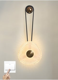YATAI LIGHTING LED Wall Lamp, Modern Dimmable LED Bedside Sconce 6W Indoor Home Decor Wall Mount Light Fixture for Living Room, Bedroom, Hallway (Black/Gold)  - Image 1