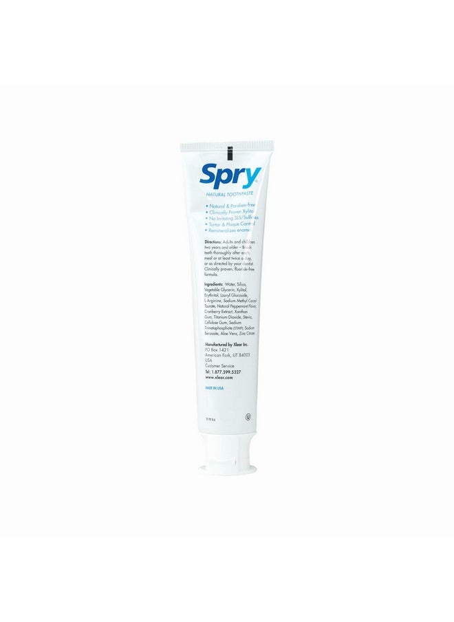 Spry Spry Xylitol Toothpaste 5oz, Fluoride Free Toothpaste Adult and Kids, Teeth Whitening Toothpaste with Xylitol, Natural Breath Freshening, Mouth Moisturizing Ingredients, Peppermint (Pack of 2)  - Image 5