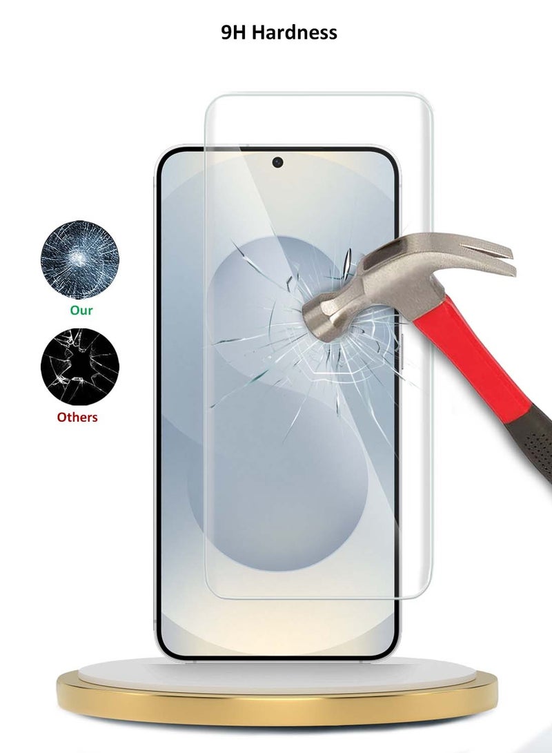 Wtech Samsung Galaxy S25+ 5G 2025 Premium Curved Edges UV Full Glue Full Cover Tempered Glass Screen Protector - Clear - Image 3