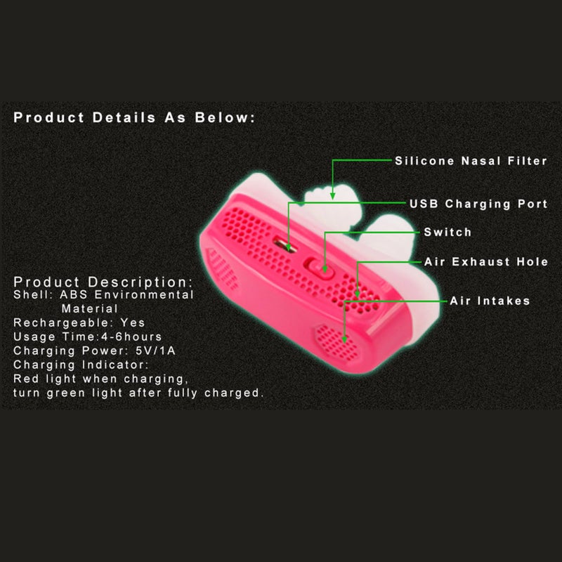Electronic Anti Snoring Device Snore Stopper Nose Inserts for Snoring Rechargeable Sleep Aid - Image 4