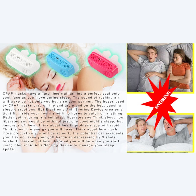 Electronic Anti Snoring Device Snore Stopper Nose Inserts for Snoring Rechargeable Sleep Aid - Image 3