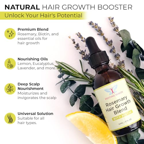 Existing Beauty Rosemary Oil for Hair Growth - Biotin & Natural Blend by Existing Beauty - Stimulates Scalp, Nourishes Roots, Promotes Thicker, Fuller Hair for Women & Men - 2.02 fl oz by Existing Beauty - Image 2