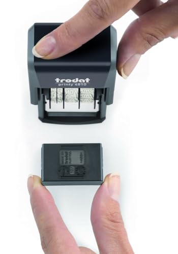 Trodat New Trodat Printy 4810 Self Inking Small Date Stamps Blue Ink - Image 3