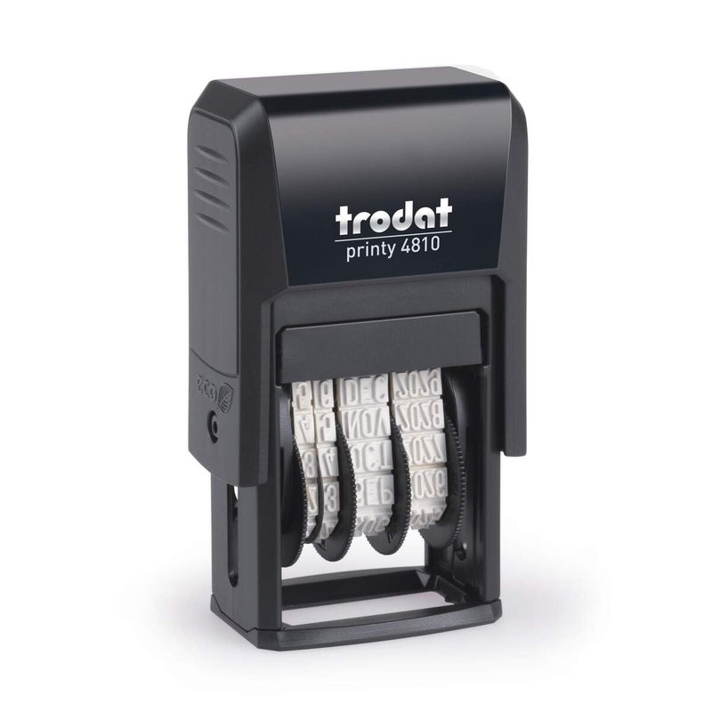 Trodat New Trodat Printy 4810 Self Inking Small Date Stamps Blue Ink - Image 2