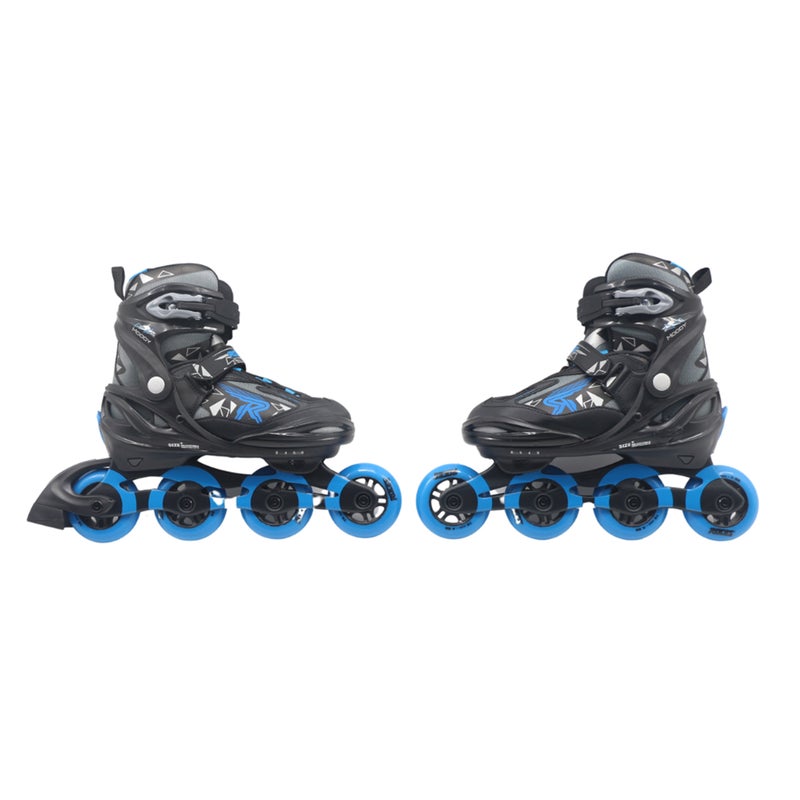 Roces MOODY Inline Skates for Teens – Black/Astro Blue EU 36–40 | Adjustable Roller Skates with Anatomical Padding, ABEC 5 Bearings & 82A PU Wheels (400855/00001-36) - Image 2