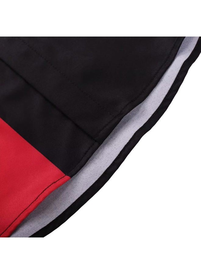 Lzzidou Men's Vintage Bowling Shirt 1950s Retro Short Sleeve Button Down Shirts, Red and Black, XL - Image 5