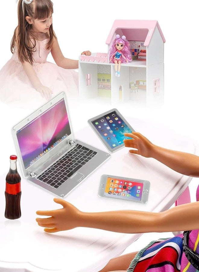 CartHome 3pcs Doll House Furniture, Miniature Phone Include Mini Laptops/Tablets/Smartphones, Mini Phone for Dollhouse Decoration and Scene Simulation Accessories - Image 4