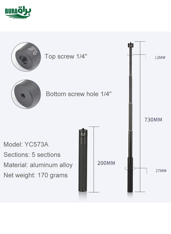 BURAQ - YC573A Extension Rod Stabilizer Dedicated Selfie Extension Rod for Feiyu G5 / SPG / WG2 Gimbal, DJI Osmo Pocket / Pocket 2 - Image 1