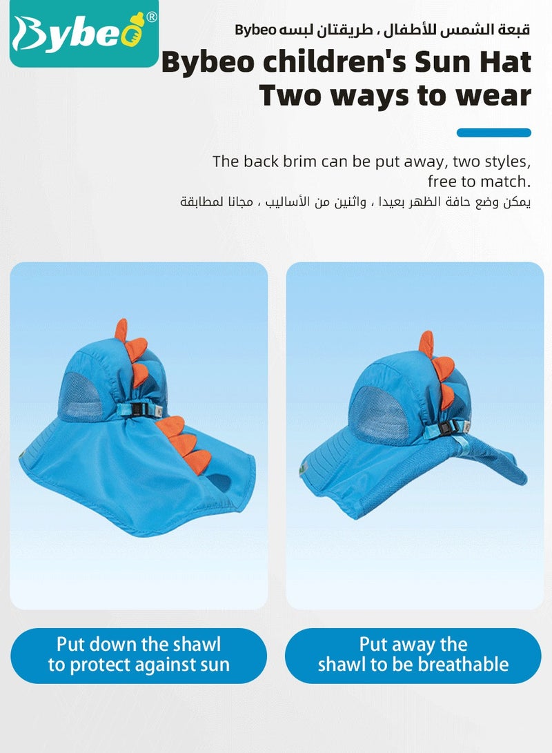 Bybeo Kids Sun Hat with Sun Glasses, UPF 50+ Toddler Cartoon Sun Hat with Floppy Wide Brim, Baby Bucket Hat, Summer Beach Hats for Boys Girls with Mesh and Adjustable Chin Strap - Image 5