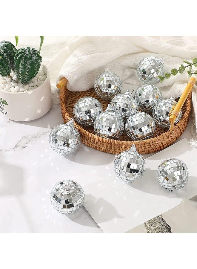 9 Pcs Silver Bright Disco Ball Decor, 3CM / 5CM / 6CM Silver Bright Reflective Mirror Balls, Used for Party Decoration, Lighting Effects, Home Decoration, Stage Props  - Image 4